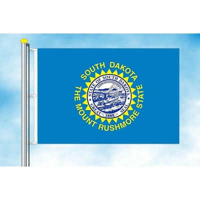 LIBEA, s.r.o. Jižní Dakota vlajka Rozměr: 30×45 cm, Uchycení: Karabiny na stožár