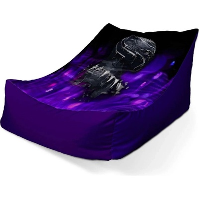 Sablio Sedací vak Lounge black panther Fialová luminescence 80 x 95 x 50 cm