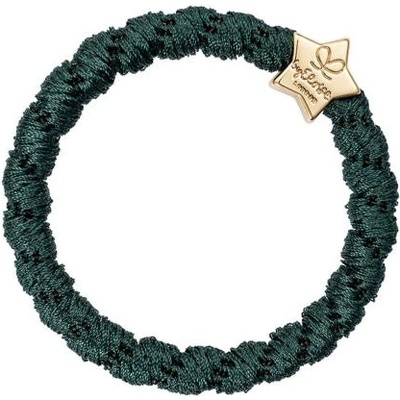 By Eloise London Woven Gold Star стилен ластик и гривна в едно цвят зелен