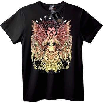 NOONEBRAND Тениска Vorac Ангелско Сърце - 4XL, Black