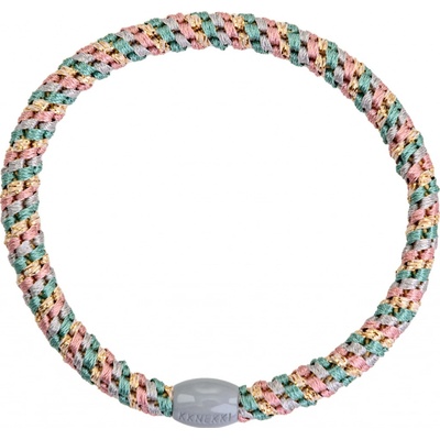 KKNEKKI Gumička do vlasů Kknekki Slim mix Faded green Pink, zelená barva, multi barva, textil – Zboží Mobilmania