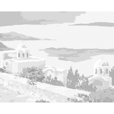 ZUTY Bodkovanie - SANTORINI II Rámovanie: bez rámu a bez vypnutia plátna, Rozmer: 40x50 cm
