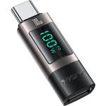 Yesido OTG адаптер - Yesido GS24 - Type-C → Type-C, дисплей на мощността, 100W, 5A - Сив