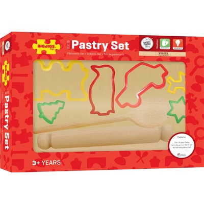 Bigjigs Toys dřevěné nástroje pro vykrajování těsta