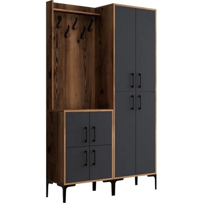 Sconto Predsieňová zostava BERLIN 2 orech/antracitová