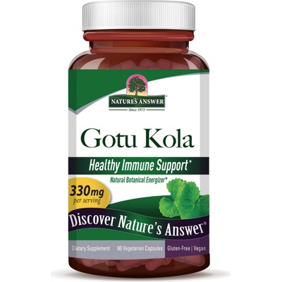 Nature's Answer Gotu Kola, extrakt, 330 mg, 60 kapslí