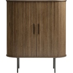 Unique Furniture Кафяво шкафче от декор от дъб с плъзгащи се врати 100x118 cm Nola - Unique Furniture (46242934)