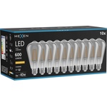 Mexen Vintis 10x LED филамент крушка E27, ST64, 8W, Топла - 2200K, 600 lm, опушена (L152-E27-0822-70x10)
