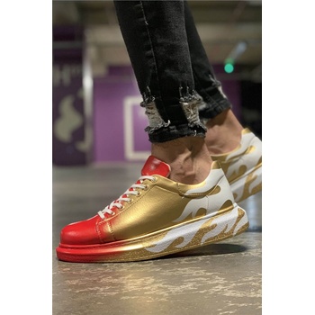 Chekich Унисекс обувки с връзки CH254 - Червено-Златисти #359792 (359792_Червен)