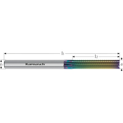 Karnasch 291751080032 | Tvrdokovová hrubovacia a na hotovo fréza 8x32-75x8 mm, Z=8