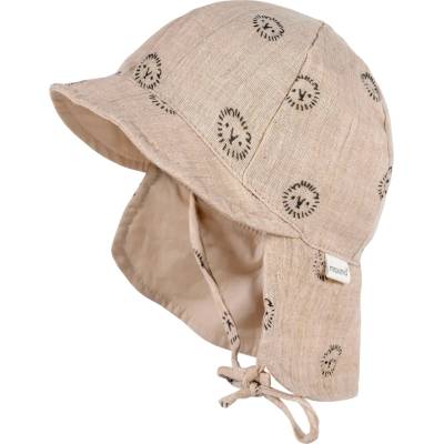 maximo Шапка с козирка maximo Baby's Peak Cap with Tie + Muslin Neck Protector Cap - Beigemeliert / Löwe - размер 43 cm (904-6332-0313)