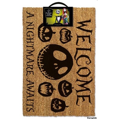 CurePink Nightmare Before Christmas: A Nightmare Awaits 60 x 40 cm hnědá [GP85256]