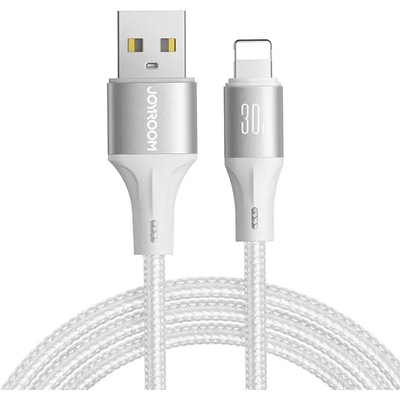 JOYROOM Кабел Joyroom SA25-AL3 Light-Speed, USB към Lightning, 3A, 2m, бял (SA25-AL3 2m White)