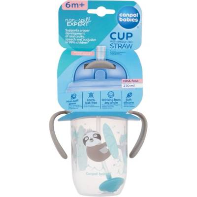 Canpol babies Exotic Animals Non-Spill Expert Cup With Weighted Straw от Canpol babies за Деца Чаша 270мл