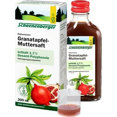 Schoenenberger BIO Granátové jablko - Čerstvá rastlinná šťava 200 ml