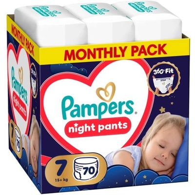 Pampers Нощни гащички Pampers Night Pants 7 (15+ кг. ) - 70 броя