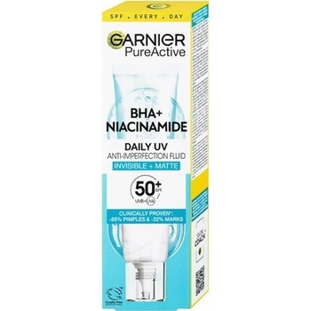 Garnier Pure Active BHA Niacinamid UV fluid proti nedokonalostem SPF 50+ 40 ml