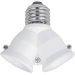 ELMARK ПРЕХОДНА ØАСУНГА Е27 КЪМ 2xЕ27 БЯЛА (99198)