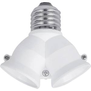 ELMARK ПРЕХОДНА ØАСУНГА Е27 КЪМ 2xЕ27 БЯЛА (99198)