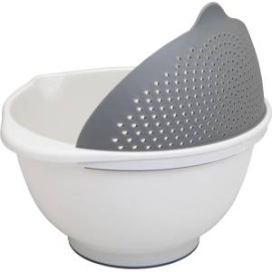Metaltex Бяла купа с цедка 2в1 , Ø 28 cm - Metaltex (235112 000)