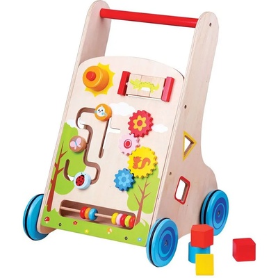 Lelin Дървена проходилка за бутане Lelin - Образователна (L10128)