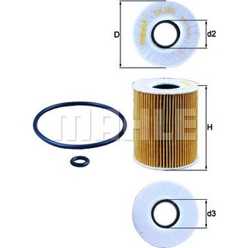 Olejový filter MAHLE ORIGINAL OX 203D (OX203D)