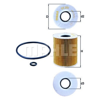 Olejový filter MAHLE ORIGINAL OX 203D (OX203D)