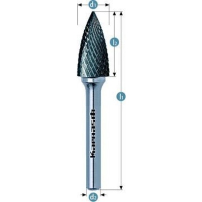 Karnasch Professional Tools Technické frézy – Klenuté se špičatým hrotem - VSA-00674