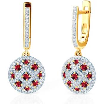 Image 1 of SAVICKI обеци: два цвята злато. рубини. диаманти