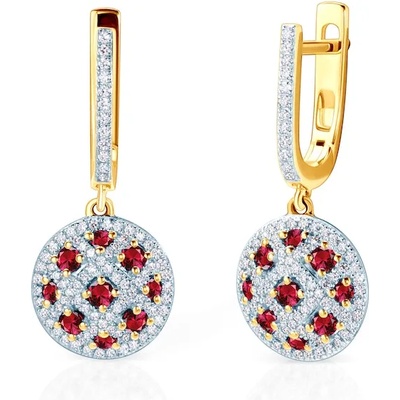 SAVICKI обеци: два цвята злато. рубини. диаманти
