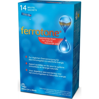 Nelsons Ferrotone 100% přírodní zdroj železa sáčky 14 x 20 ml