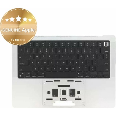 Horný rám klávesnice pre MacBook Pro 14", A3185 (2024), s klávesnicou US a batériou, Silver, 661-50211, Genuine Apple, Silver