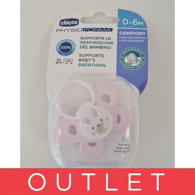 Chicco šidítko Physio Comfort silikon dívka zajíček 1 ks V002447