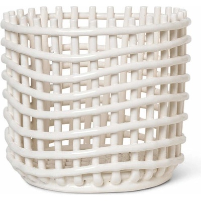 Ferm Living Košík Ceramic Basket Large off-white