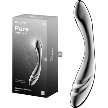 Метално дилдо с два стимулиращи края, 22, 5см. - Steel Dildo Pure Gravity 3 (D-244935)