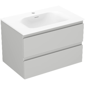 Mexen Orio шкафче за баня 70 см с мивка Vela, 2 чекмеджета, сив мат/бял мат - 91A10-07047-2-BFF62-W23M01 (91A10-07047-2-BFF62-W23M01)