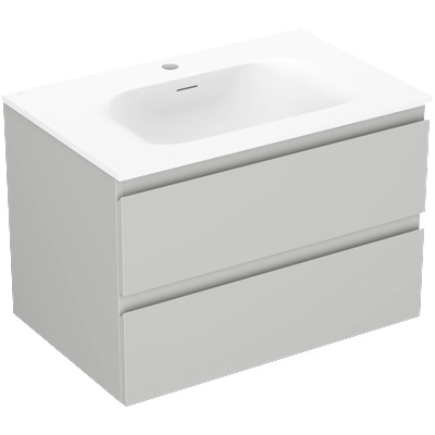 Mexen Orio шкафче за баня 70 см с мивка Vela, 2 чекмеджета, сив мат/бял мат - 91A10-07047-2-BFF62-W23M01 (91A10-07047-2-BFF62-W23M01)