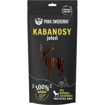 Paka Zwierzaka ПАКЕТ ЗА ДОМАШНИ ЛЮБИМЦИ - 3 колбаса кабанос от елен (80 г)