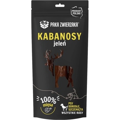 Paka Zwierzaka ПАКЕТ ЗА ДОМАШНИ ЛЮБИМЦИ - 3 колбаса кабанос от елен (80 г)