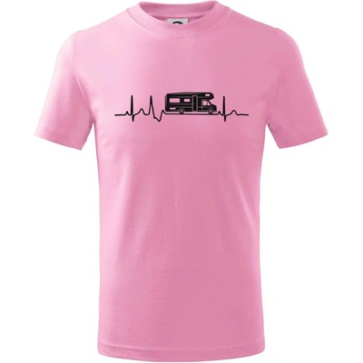 EKG obytňák tričko ružová