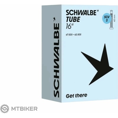Schwalbe #3 16x1.75–2.50" duše, Clik ventil 40 mm