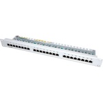 Roline Пач панел ROLINE 26.99. 0329, за шкаф 19", 24x порта, екраниран, Cat 5e, Class D, EIA/TIA 568B, светлосив (26.99.0329)