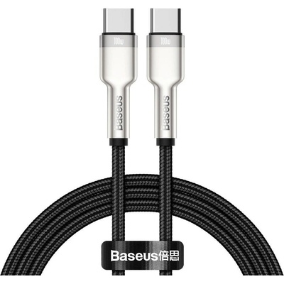 Baseus CATJK-C01 Cafule Kovový datový USB Typ C - USB Typ C 100 W (20 V / 5 A), 1m, černý