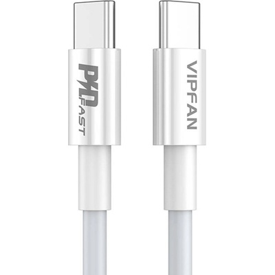 Vipfan P02 USB-C na USB-C, 1m, bílý