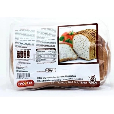 Provita Bezlepkový biely chlieb bez laktózy krájaný 400g