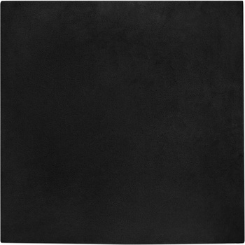 vidaXL Килим с изкуствена заешка козина Черно 160 x 160 cm Полиестер (42021730)