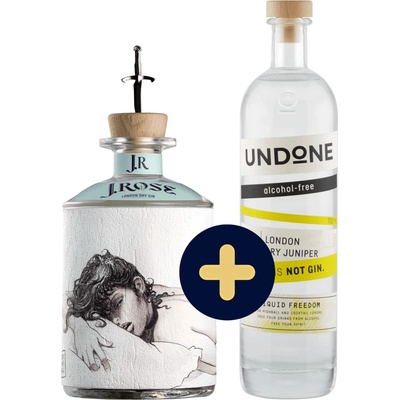 J.Rose Artisan Gin No.1 + Undone No.2 Not Gin (set 1 x 0.7 l, 1 x 0.7 l)