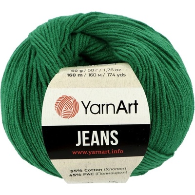 YarnArt Jeans 52 tmavě zelená
