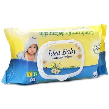 Image 1 of Idea Baby Мокри кърпички Idea Baby - Лайка, с капак, 72 броя