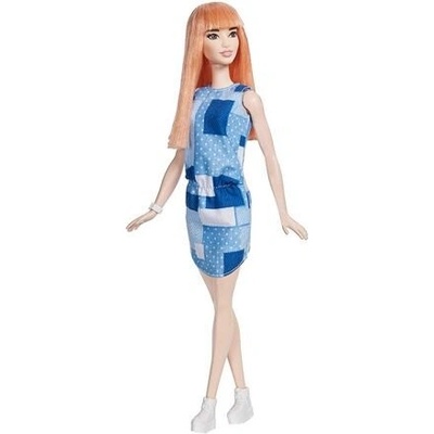 Barbie Modelka 60 světlemodré šaty zrzka